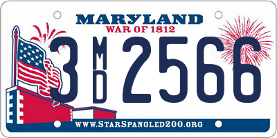 MD license plate 3MD2566