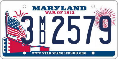 MD license plate 3MD2579