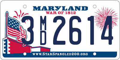 MD license plate 3MD2614