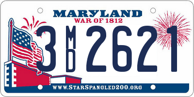 MD license plate 3MD2621