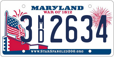 MD license plate 3MD2634