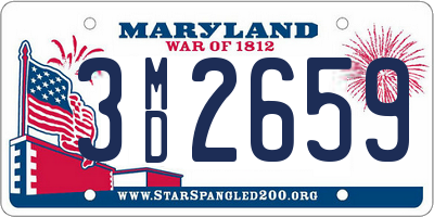 MD license plate 3MD2659