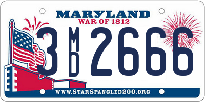 MD license plate 3MD2666