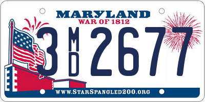 MD license plate 3MD2677