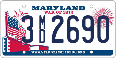 MD license plate 3MD2690