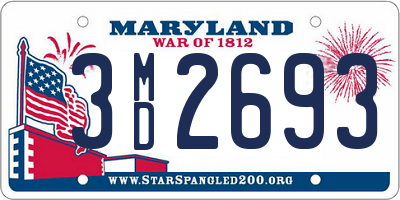 MD license plate 3MD2693