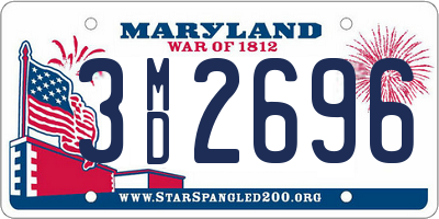 MD license plate 3MD2696