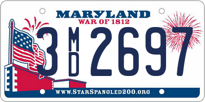 MD license plate 3MD2697