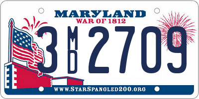 MD license plate 3MD2709