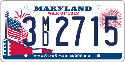 MD license plate 3MD2715