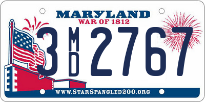 MD license plate 3MD2767