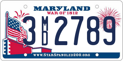 MD license plate 3MD2789