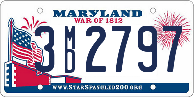 MD license plate 3MD2797