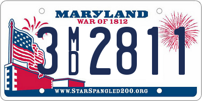 MD license plate 3MD2811