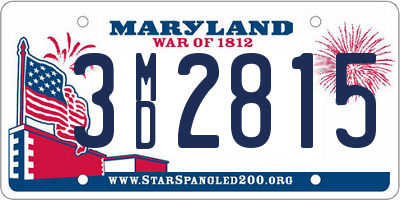 MD license plate 3MD2815