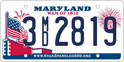 MD license plate 3MD2819