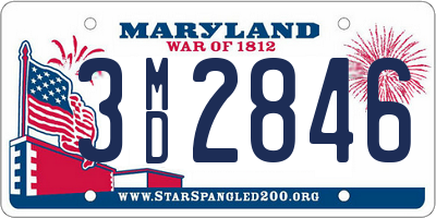 MD license plate 3MD2846