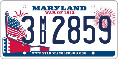 MD license plate 3MD2859