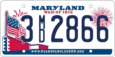 MD license plate 3MD2866