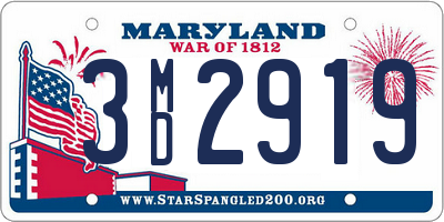 MD license plate 3MD2919