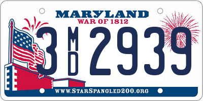 MD license plate 3MD2939