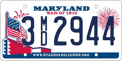 MD license plate 3MD2944