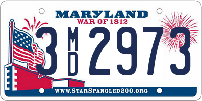 MD license plate 3MD2973