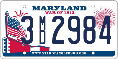 MD license plate 3MD2984