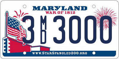 MD license plate 3MD3000