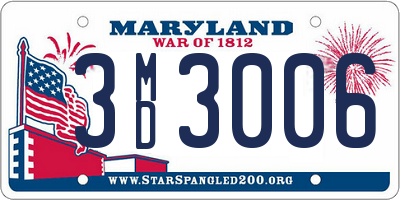 MD license plate 3MD3006