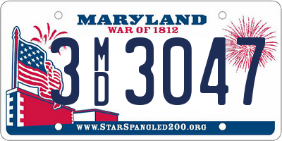 MD license plate 3MD3047