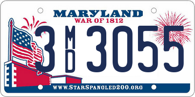MD license plate 3MD3055
