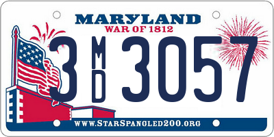 MD license plate 3MD3057