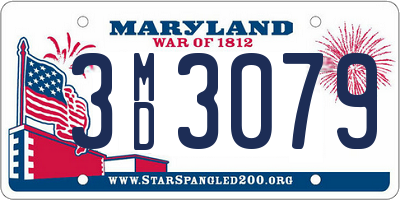 MD license plate 3MD3079