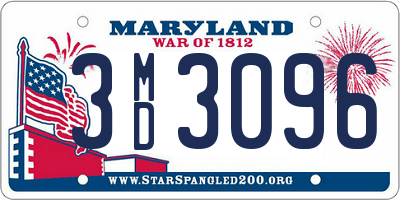 MD license plate 3MD3096