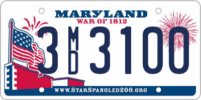 MD license plate 3MD3100