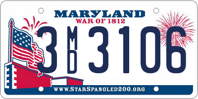 MD license plate 3MD3106