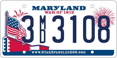 MD license plate 3MD3108