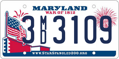 MD license plate 3MD3109