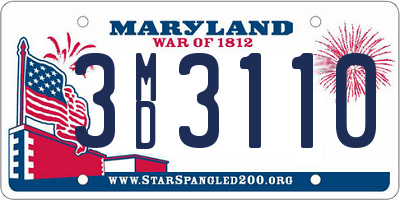 MD license plate 3MD3110