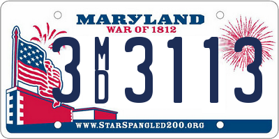 MD license plate 3MD3113