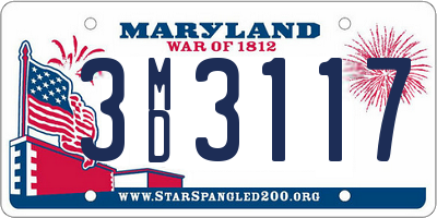 MD license plate 3MD3117