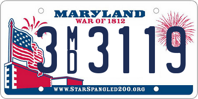 MD license plate 3MD3119