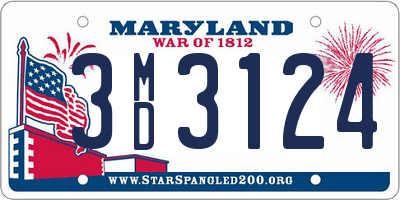 MD license plate 3MD3124