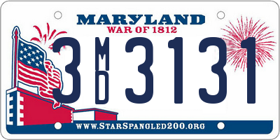 MD license plate 3MD3131