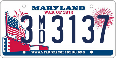 MD license plate 3MD3137