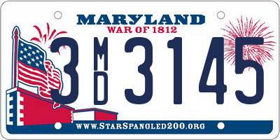 MD license plate 3MD3145