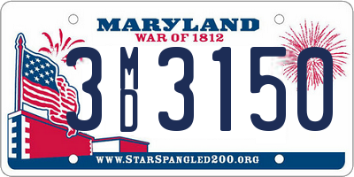 MD license plate 3MD3150