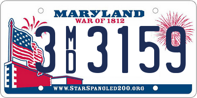 MD license plate 3MD3159