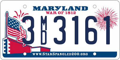 MD license plate 3MD3161